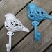 two Shabby Chic Bird Hooks
