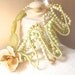 Flower Rose Brooch Wedding Pearl Necklace in Lime, Green, Butter & Cream featuring Statement Jewelry by ZILLAS QUEEN