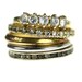 Vintage Stacking Ring Set / Gold / Silver / Rhinestone / Infinity Bands