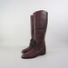 RESERVED / vintage boots / equestrian / flat / burgundy leather / lace up / forever fall