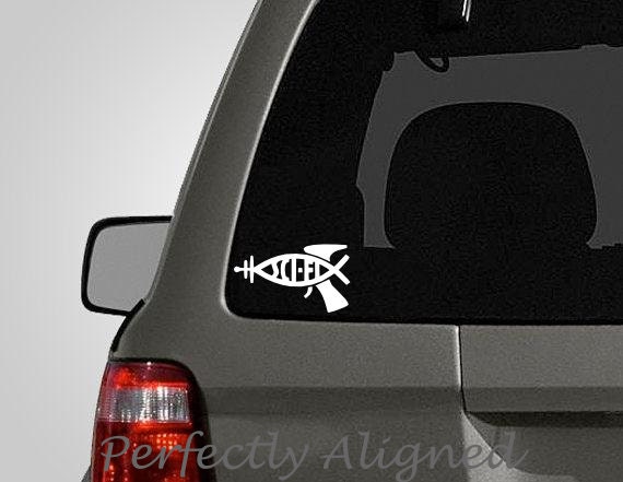Sci-Fi Ray Gun Car Decal - Science decal, Nerd decal, Geekery