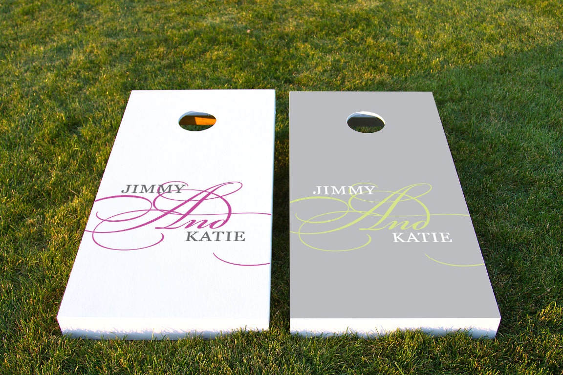 Personalized "AND" Monogram - Wedding Game / Custom Corntoss / Classy Cornhole / Bag Toss