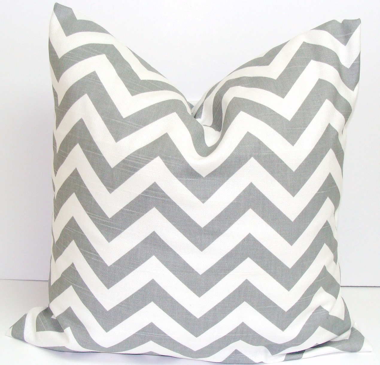Gray Pillow Set.THREE PIECE SET.20x20inch.Pillow Cover Set for Throw Pillows.Printed Fabric Front and Back
