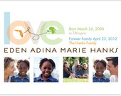 Printable Adoption or Birth Announcement - Adoption Fundraiser - LOVE Country or State