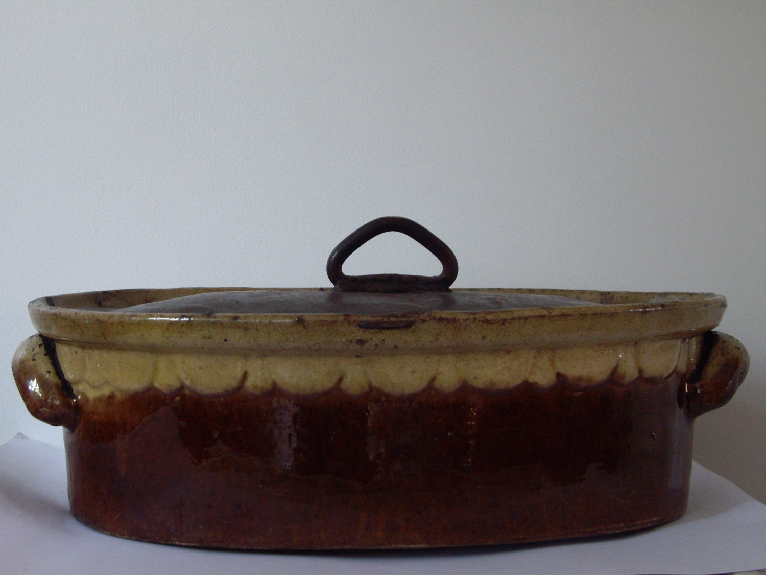A XXL 19thC rare Terrine. French paté. Terrine de Bourgogne