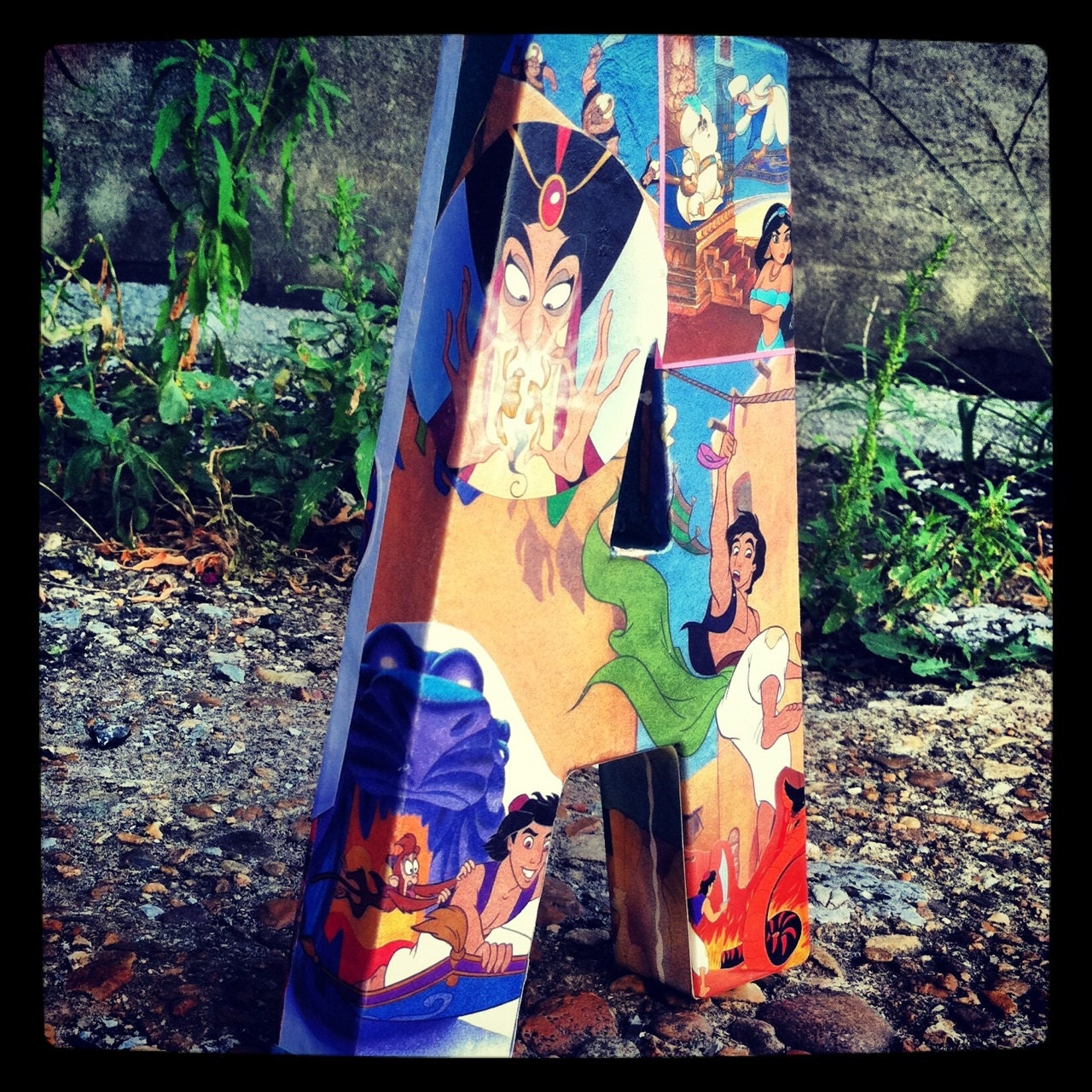 1 Small Custom Vintage Disney Letter. Aladdin, Beast, Monsters Inc, Peter Pan, Toy Story, Cars, Dumbo, Pinnochio, Lion King & more