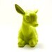 neon lime green deer ceramic planter // kitschy upcycled planters, garden, woodland home accents, patio, nursery, summer, mod, gardening