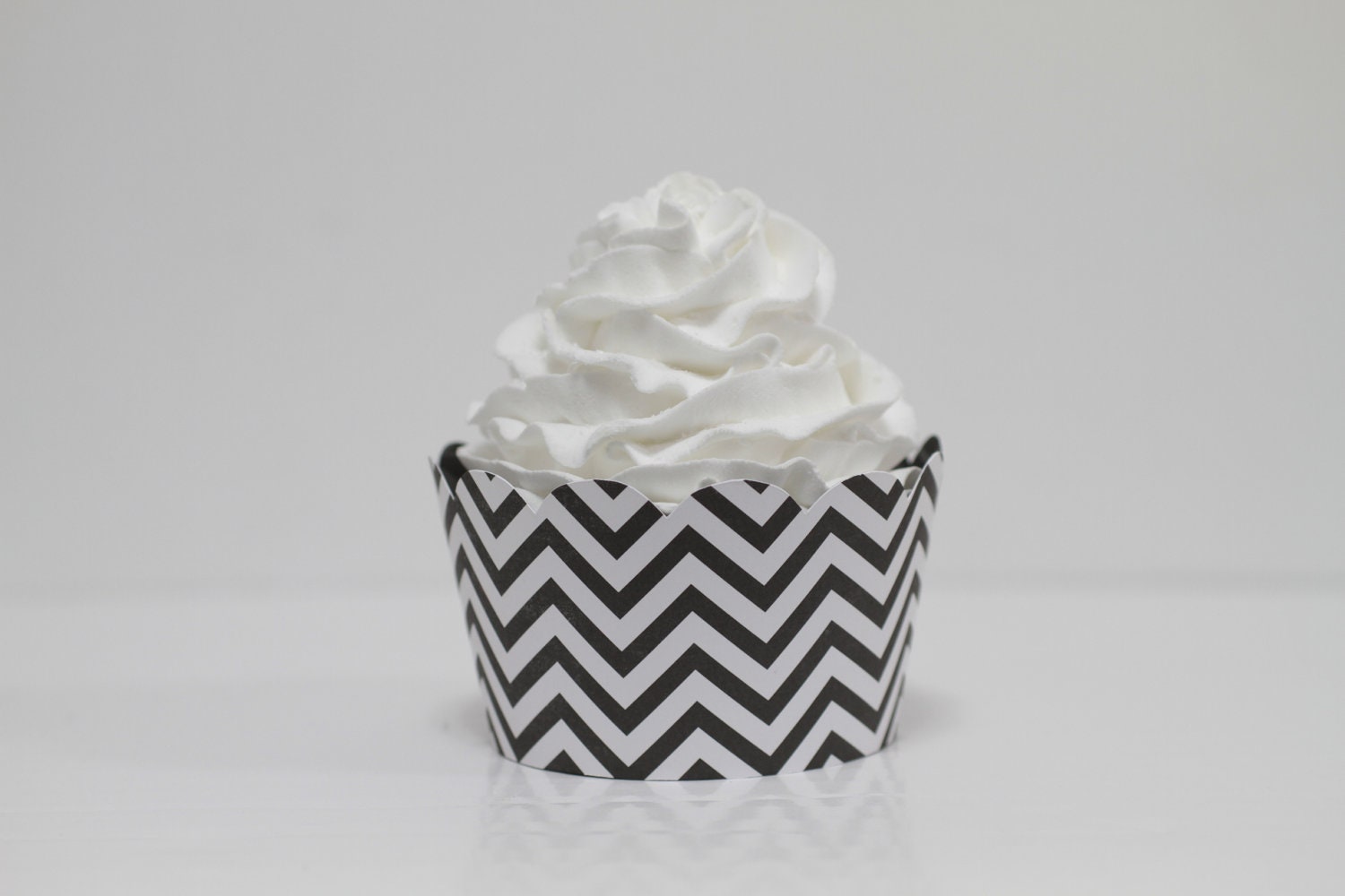 Black Chevron Cupcake Wrappers Il_570xn