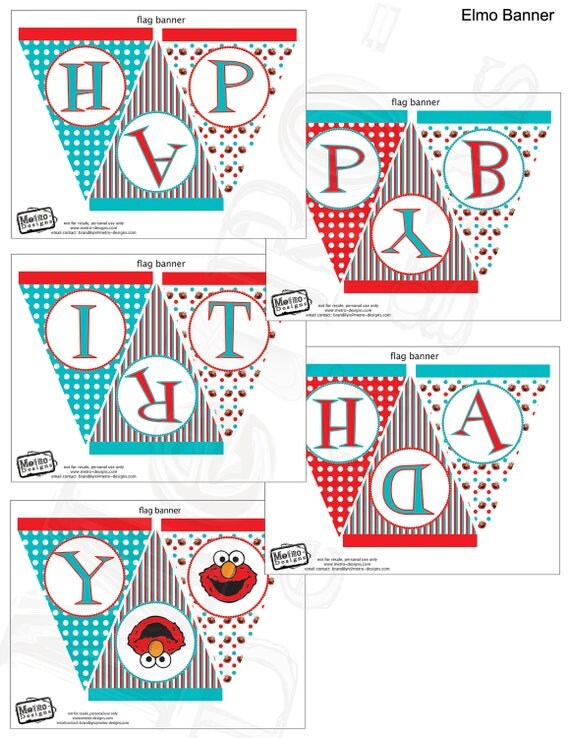 Elmo Banner- Digital File Il_570xn