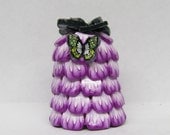 Handcrafted Decorative With Butterflies Polymer Clay Covered China Thimble