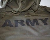 ARMY Military hoodie size large hooded sweatshirt or choice of S,M,L,XL