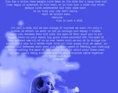 BILL HICKS, Its Just A Ride. BLUE Word Art - large Poster - Full Colour collage art print.