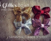 Sparkle Mini Bows- Set of 4