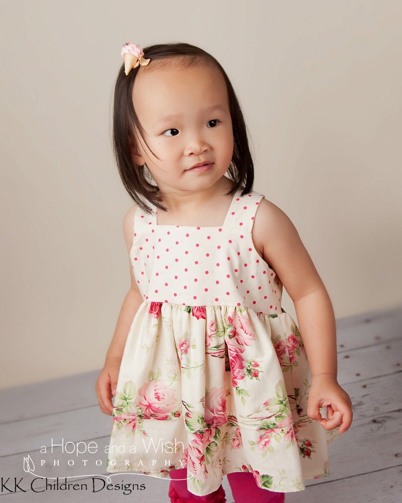 Barefoot Roses - Girls Double Ruffle Knot Top - Toddler Summer Tops - Children Clothing - Custom Made - Girls Knot Top Pattern - 12M to 4T