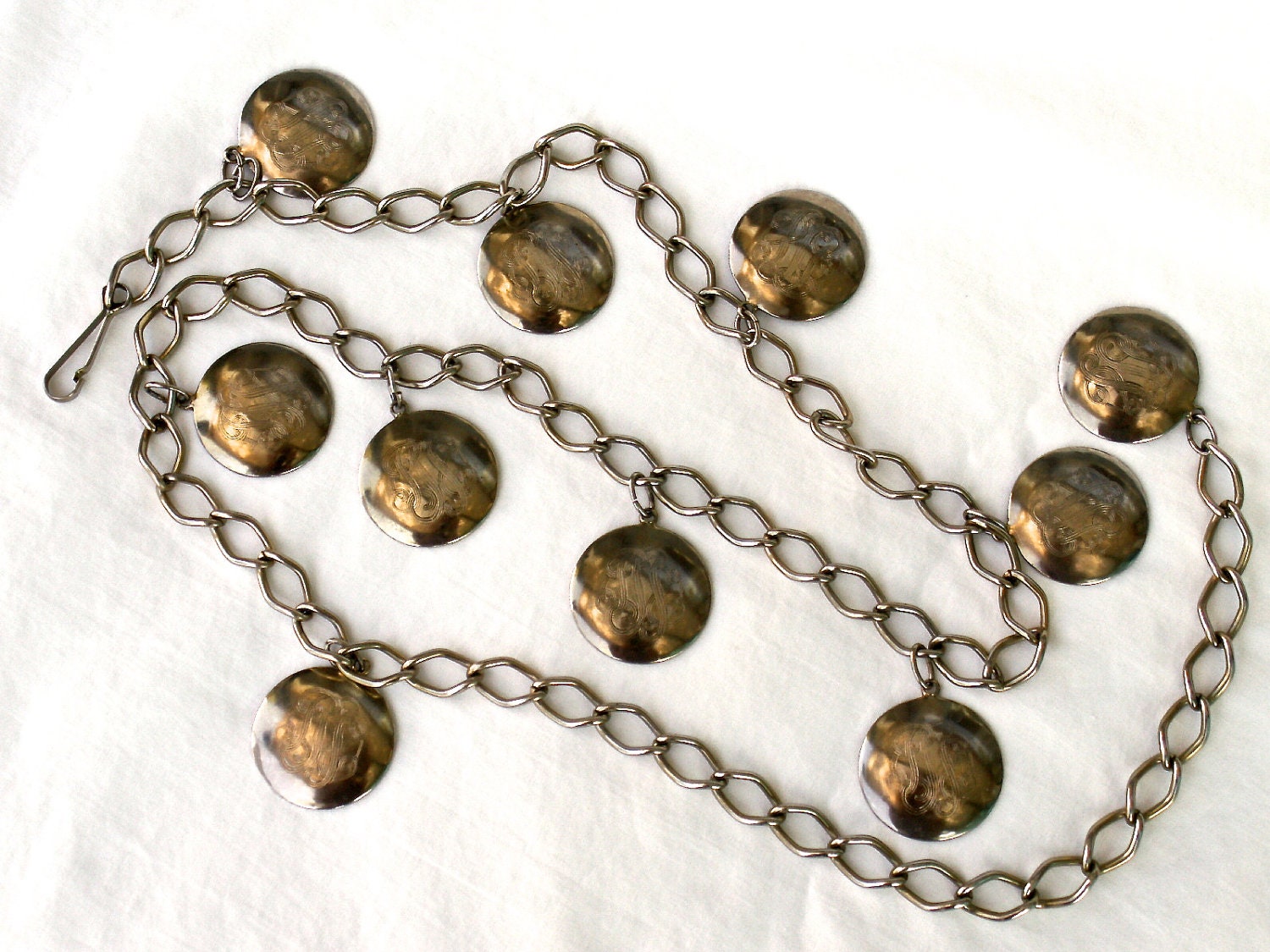 Vintage 70s Belly Dancer coin belt