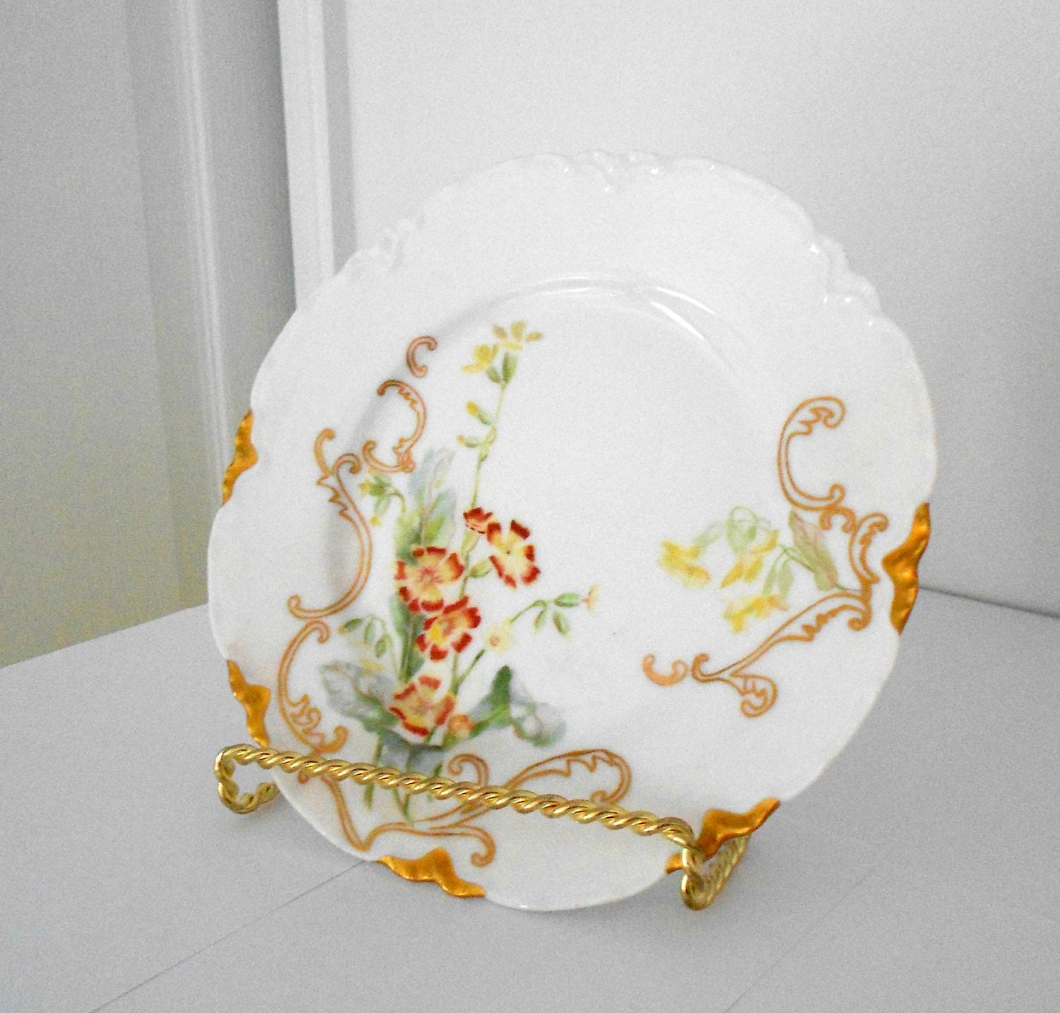 Vintage China Plate Made in France Floral Home Decor