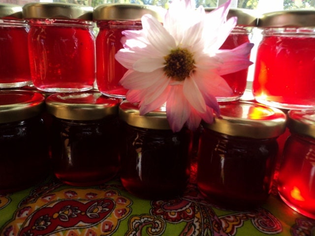 Grape Jelly  cute country Mini jam jars    Wedding favors shower/hostess gifts