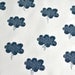 stormy weather in storm on bone handprinted fabric panel dark blue french navy
