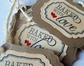 Cookie Gift Tags- Baked Good Tags, Gift Tags , Party Favors -Set of 8