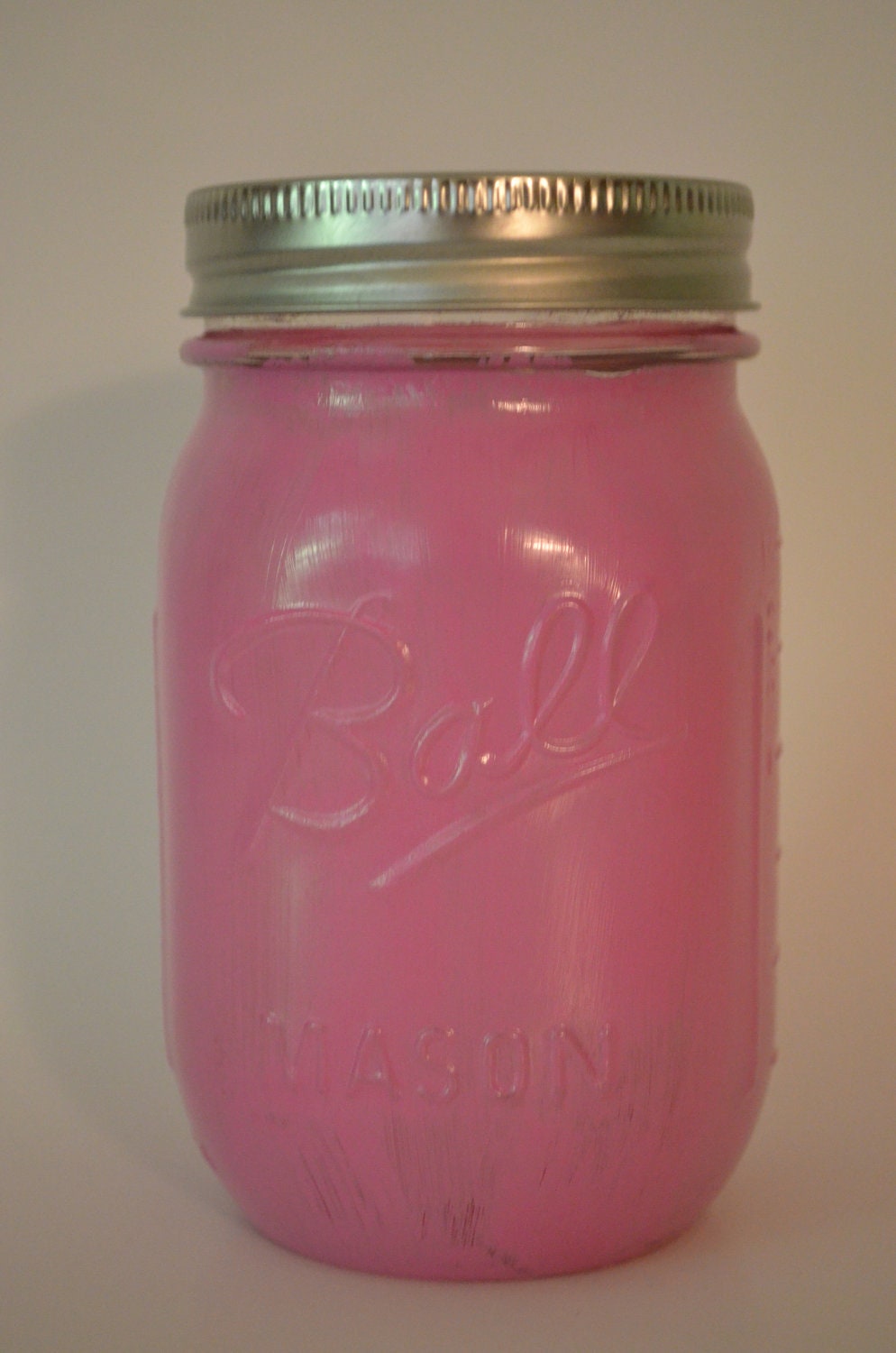 Pink Mason Jar Set of 2 by MeganKayDesign on Etsy