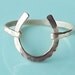 Hammered Large Horseshoe Gold Filled Ring - Gold Ring - Lucky Horseshoe Ring