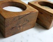 Wood salt or pepper box made of locally Salvaged Maple (one)
