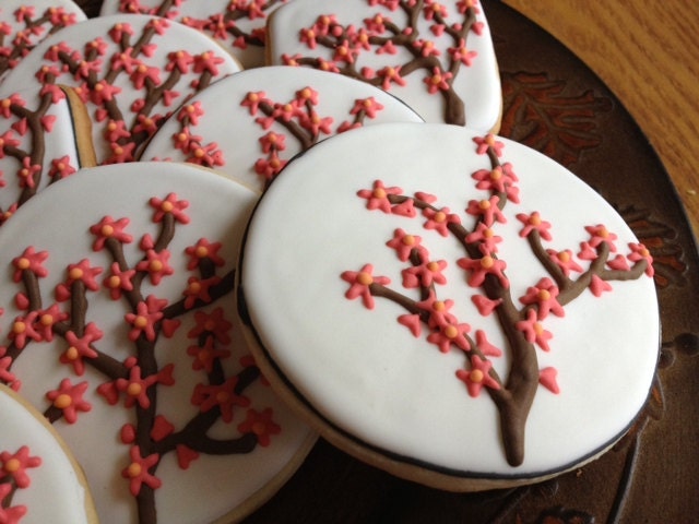 Fancy Cherry Blossom cookies