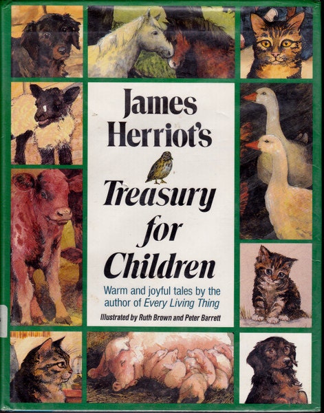 vintage kidsbook James Herriot Treasury for Children, heartwarming veterinarian animal stories from Yorkshire, England, Great Britain