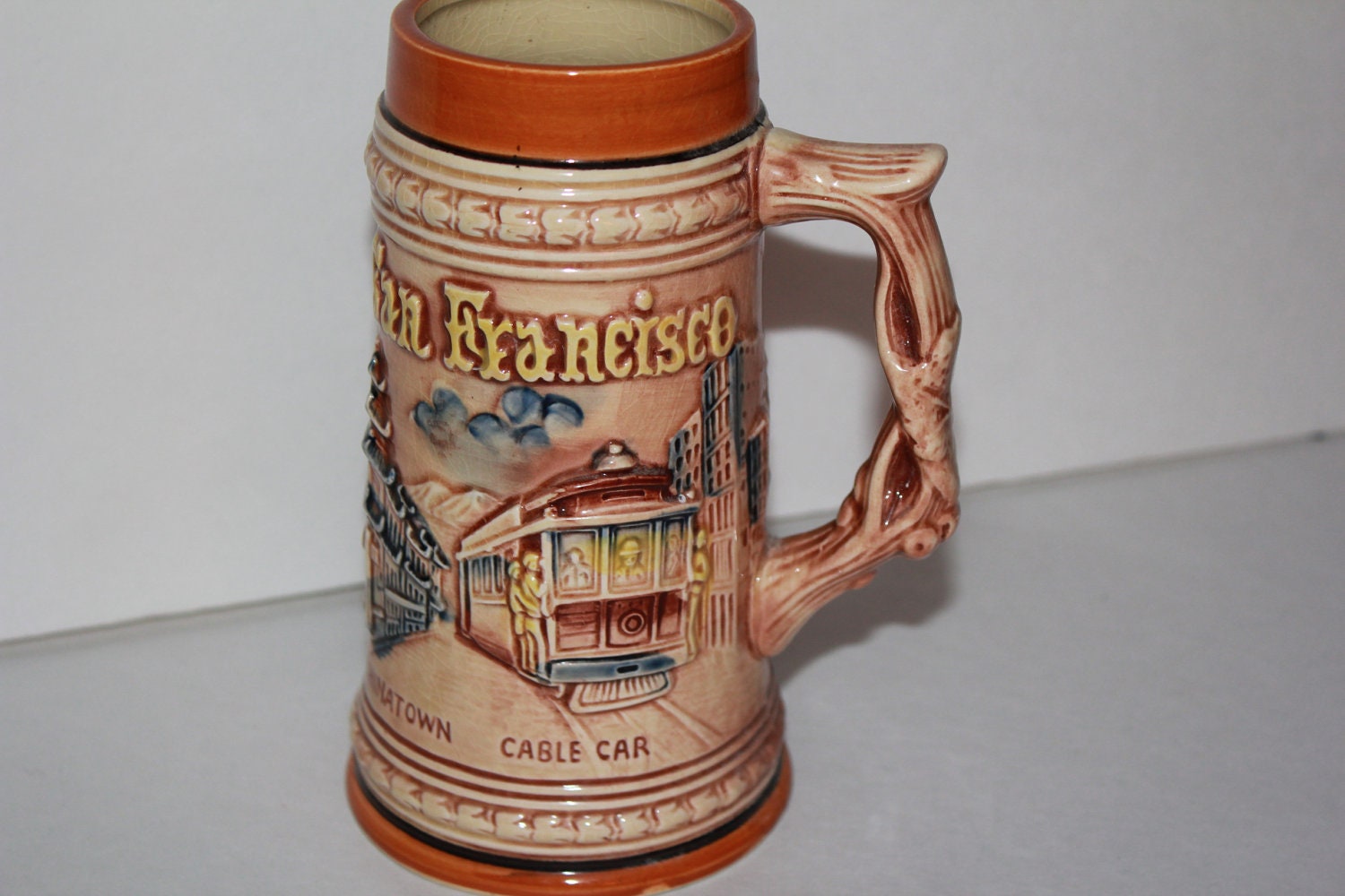 Beer Stein Ceramic San Francisco Made In Japan Mug Sale 15% COUPON CODE 77731
