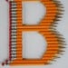 Personalized Teacher Gift: Framed Monogram in crayon or pencil