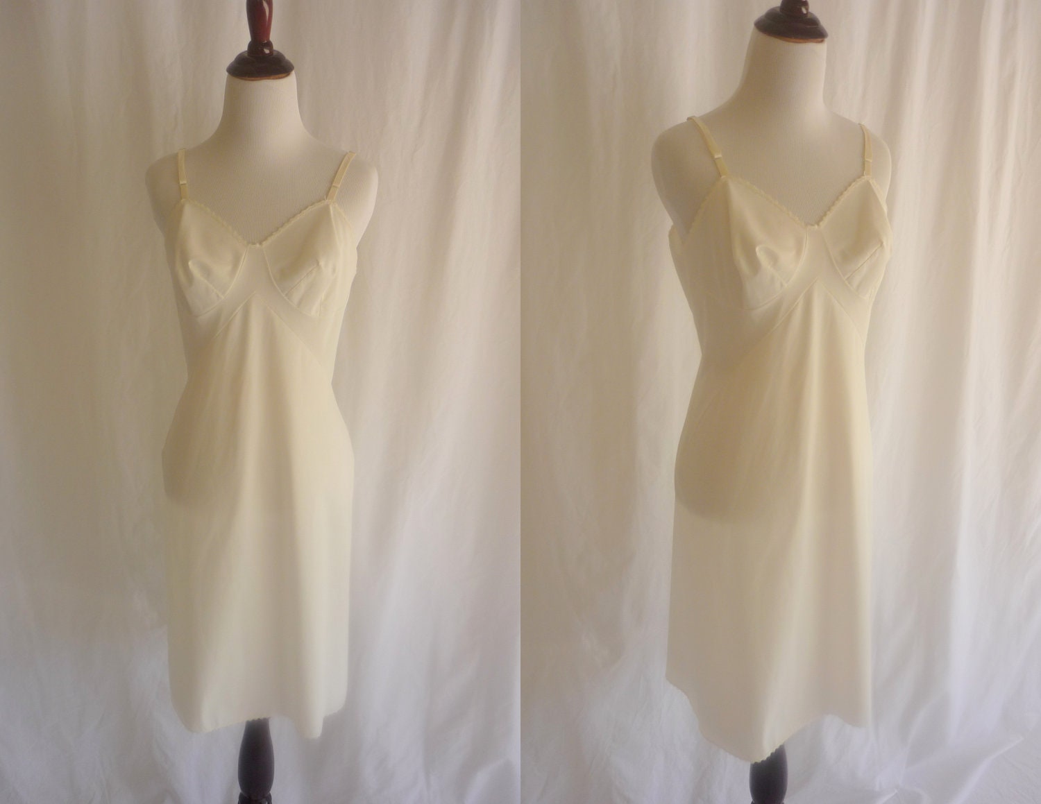CLEARANCE White Vanity Fair Slip, Vintage 1950s Bridal Slip