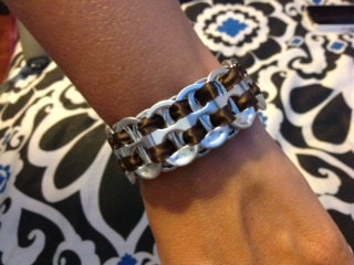 Ribbon Pull Tab Bracelet-Chocolate Brown