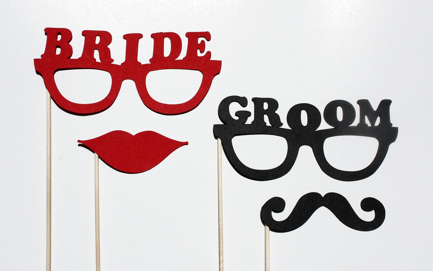 Bride and Groom Glasses - Photo Booth Props
