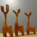 1950s Vintage Mid Century Scandinavian Hand Carved Figurines