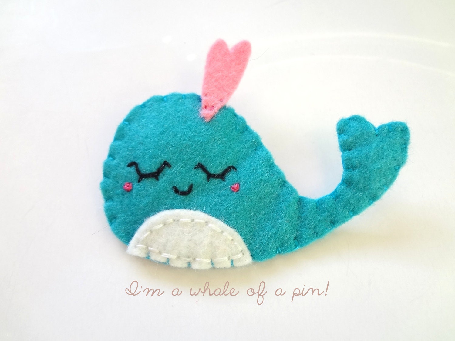 There She Blows Cute Whale Pin or Brooch