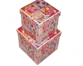 Baby Motif Ghirardelli Chocolate Candy in 2-pc Nesting Box Set with Baby Decor