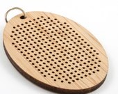 DIY Cross Stitch Necklace - Bamboo Pendant Blank - Oval