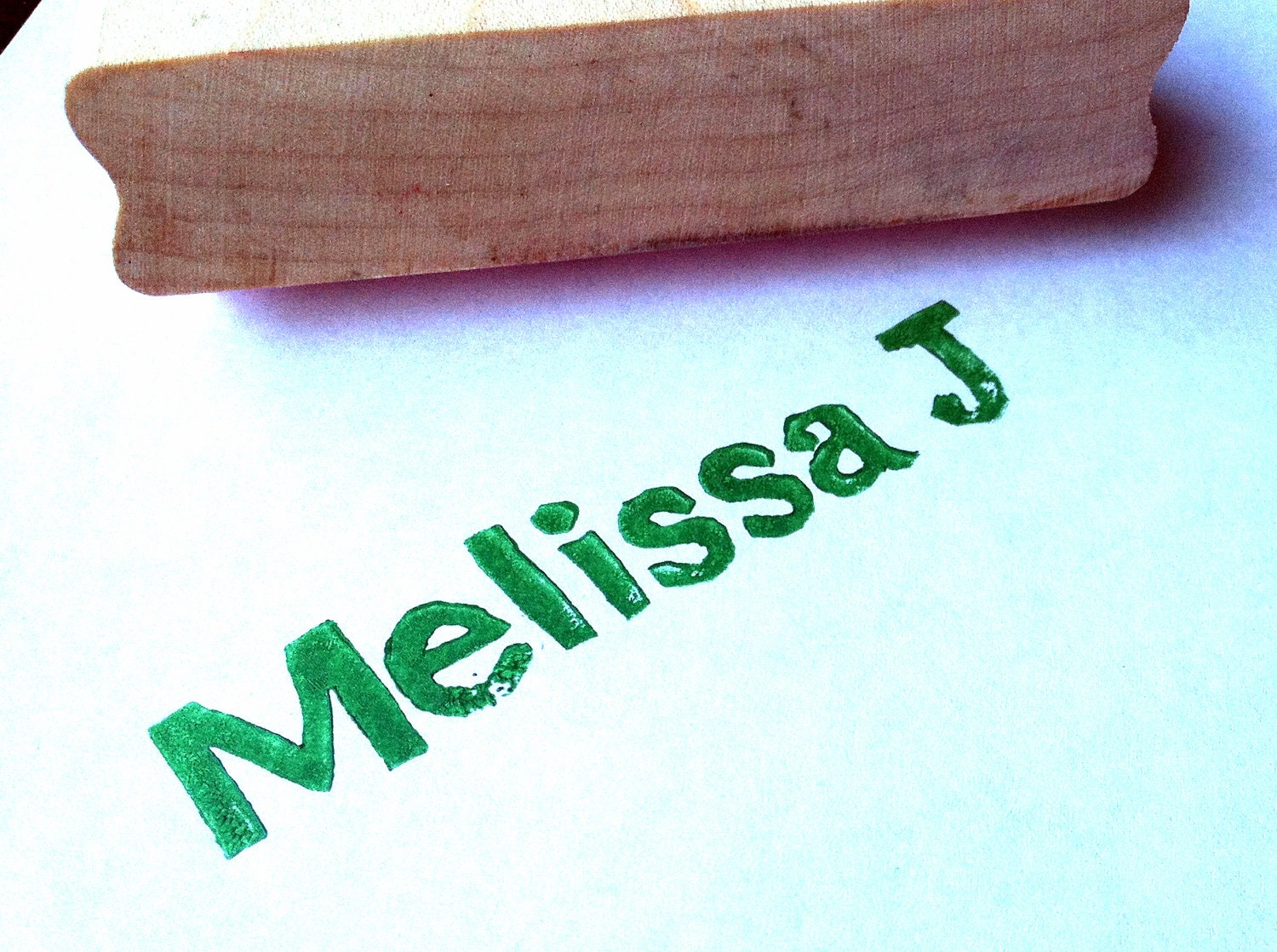 Hand-carved Stamp - Personalized Name Stamp Customized - Your choice of Font Up to 9 characters