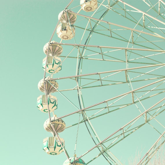 SALE, Carnival photography, ferris wheel photography, carousel Photography, Nursery art, Nursery Decor, nursery prints, mint, art, print,