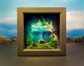 Ancient Goddess  Ruins - Shadowbox Frame -