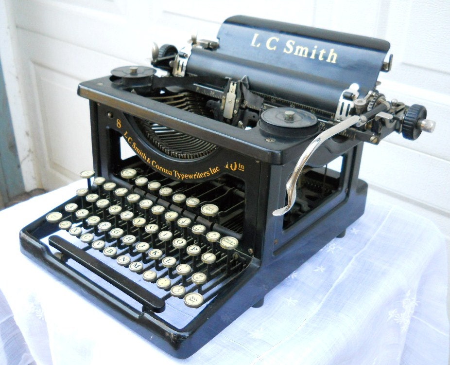 Antique Rare Early Form 1930s LC Smith and Corona Typewriter Needs Restoration and/or Cleaning - SirGunnisonsFarm