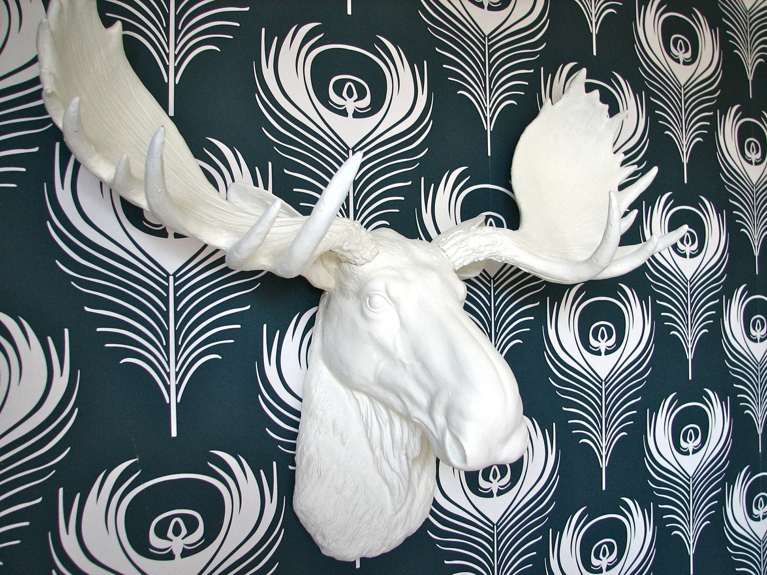 Faux Taxidermy Moose Head Wall Hanging: Max the Moose