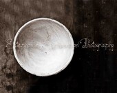 11x14 Sepia Toned Print : White Wooden Bowl