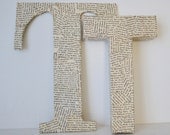 Upcycled Vintage Book Page Letters - Options Available