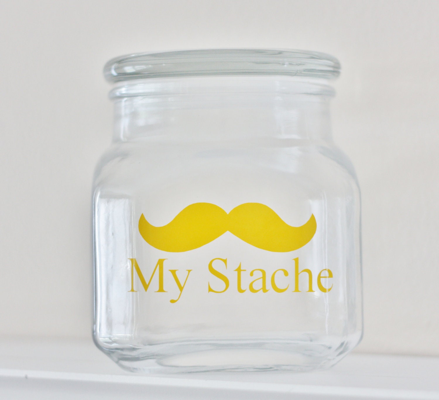 My Stache - Mustache Money Jar - YELLOW