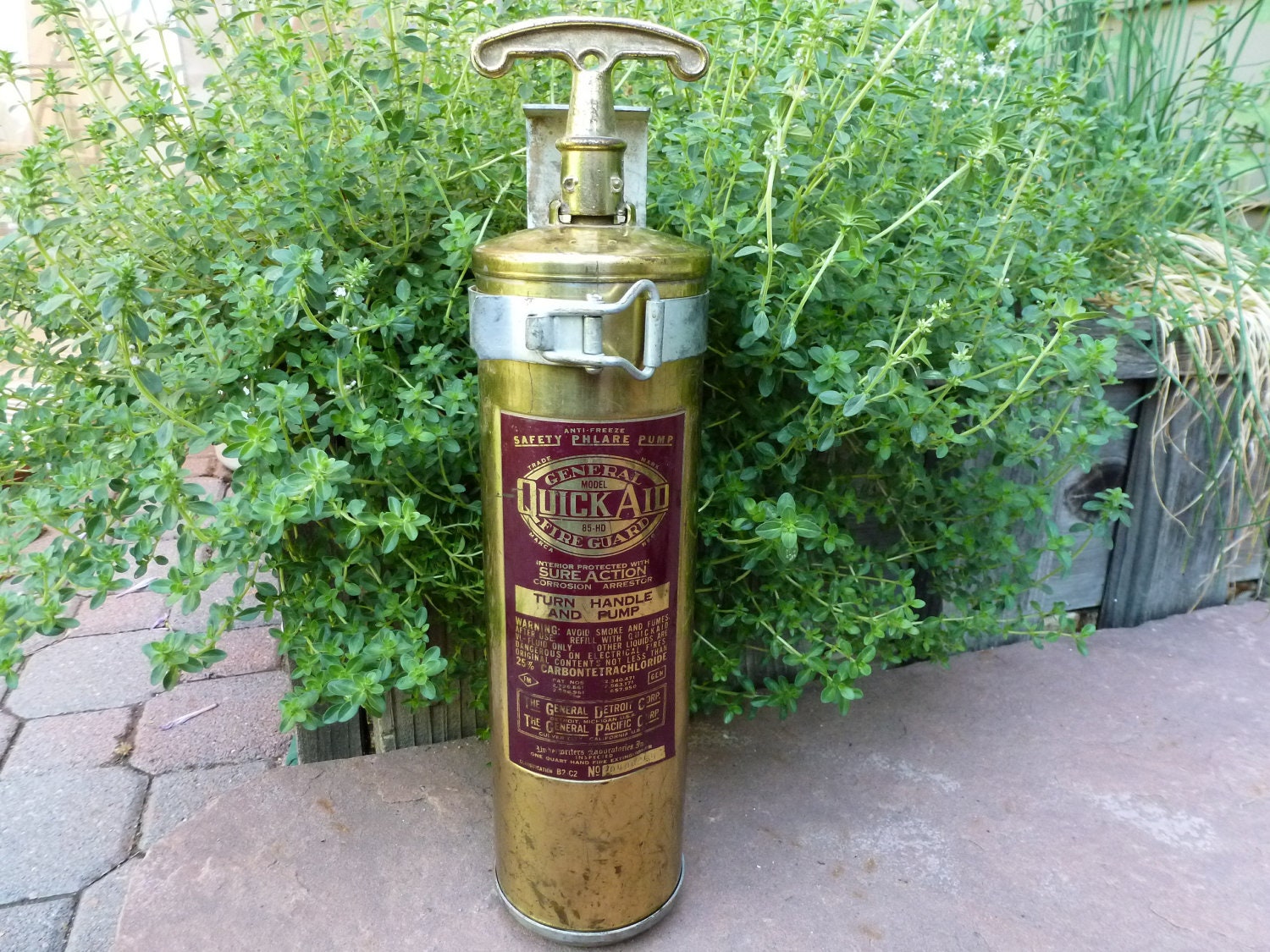 Fire Extinguisher Antique Vintage1920's Brass Fire by ClassicStash