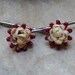 Unique 30 40's Vintage Oxblood Cranberry Red Bobby Pins