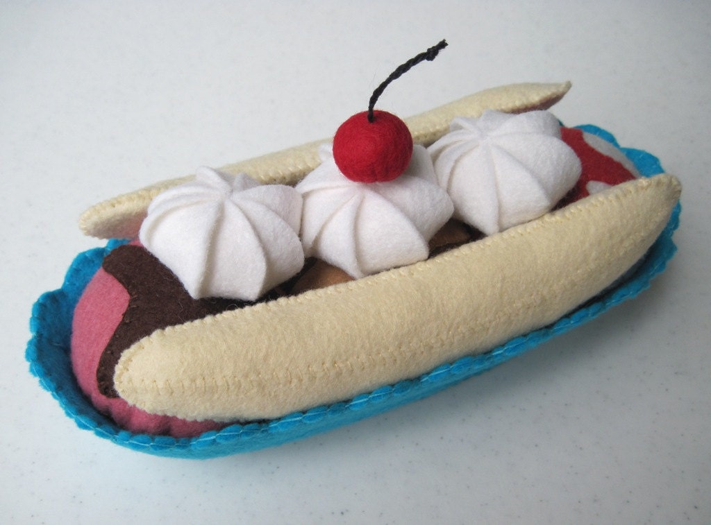 Felt Food Banana Split