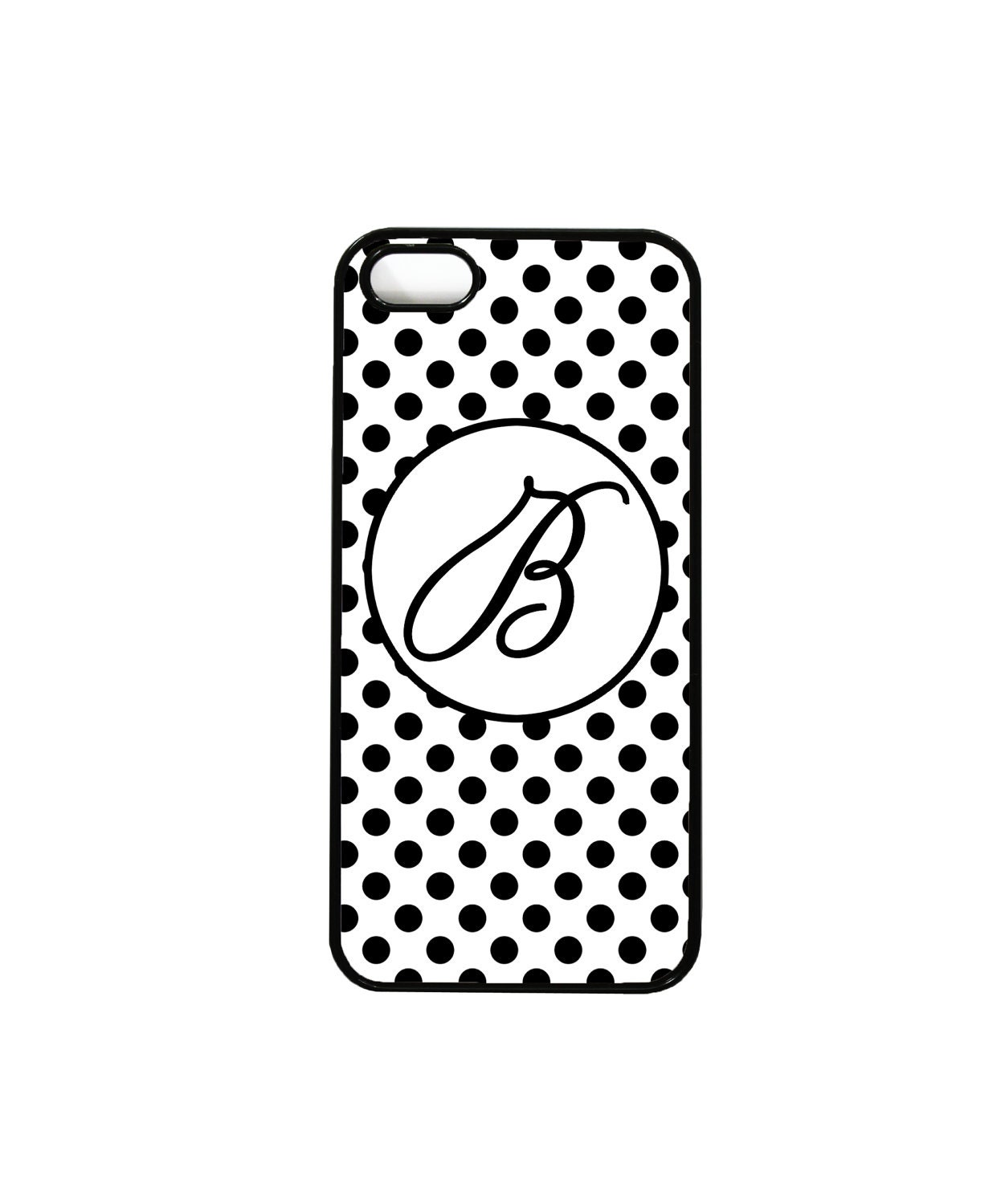 Personalized iPhone Case for iPhone 4, iPhone 5, Samsung S2 & S3 Black Dot