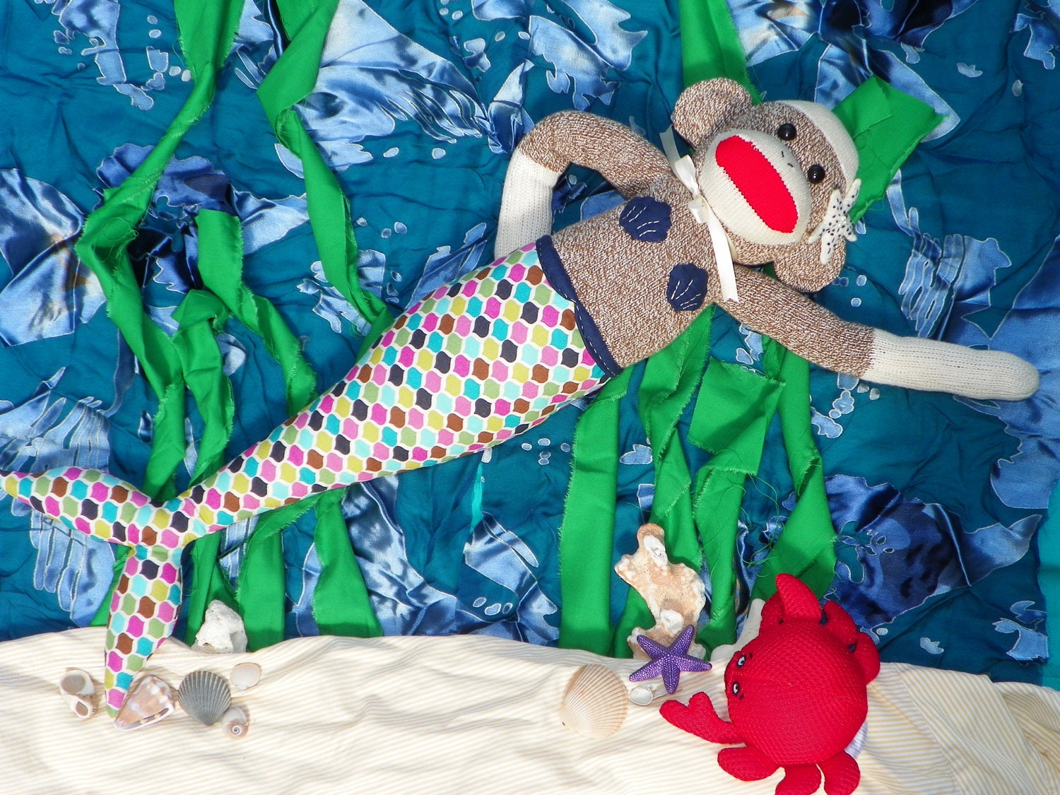 Lera the Mermaid Sock Monkey